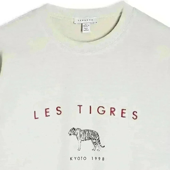 TOPSHOP Les Tigres Crewneck Embroidered Sweatshirt - Picture 10 of 15